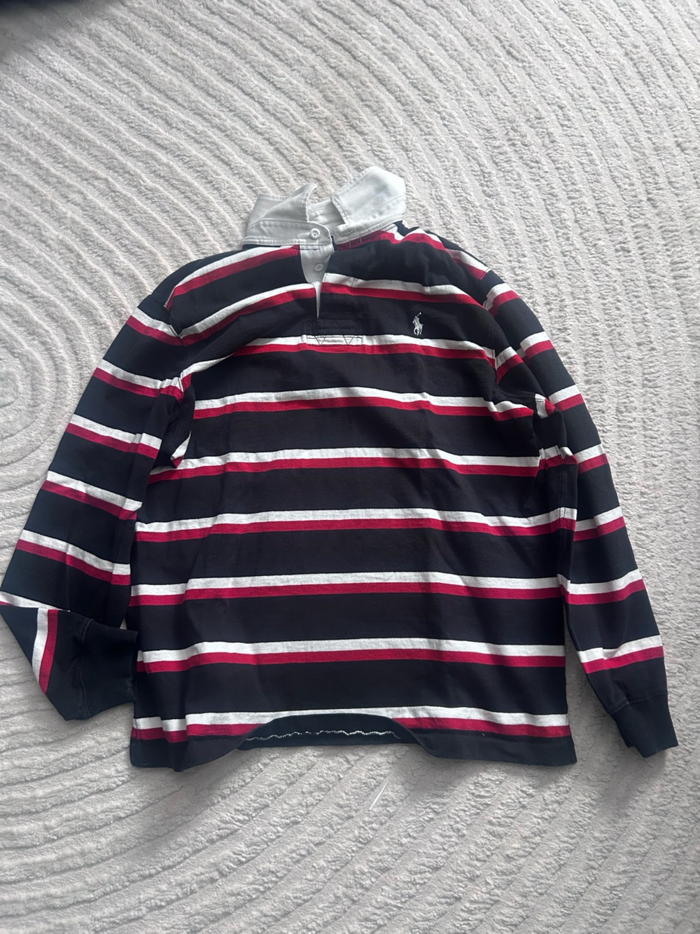 Ralph Lauren Rugby Shirt with Red & White Stripes XL